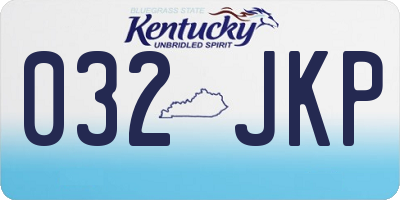 KY license plate 032JKP