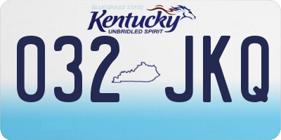 KY license plate 032JKQ