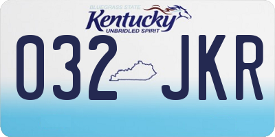 KY license plate 032JKR