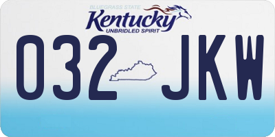 KY license plate 032JKW