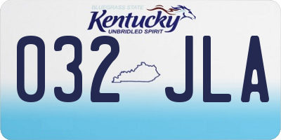 KY license plate 032JLA