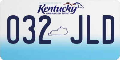 KY license plate 032JLD
