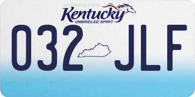 KY license plate 032JLF