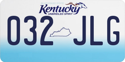 KY license plate 032JLG