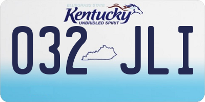 KY license plate 032JLI