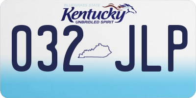 KY license plate 032JLP