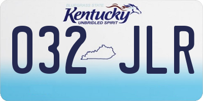 KY license plate 032JLR