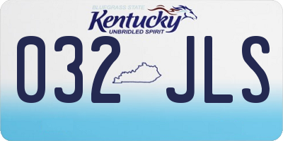 KY license plate 032JLS