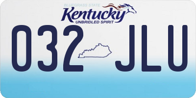 KY license plate 032JLU