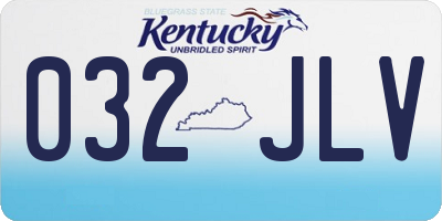 KY license plate 032JLV