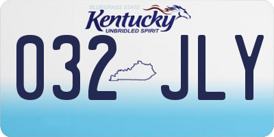 KY license plate 032JLY
