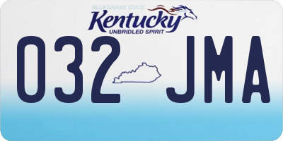 KY license plate 032JMA
