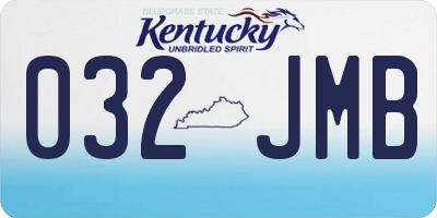 KY license plate 032JMB