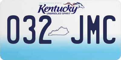 KY license plate 032JMC