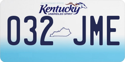 KY license plate 032JME