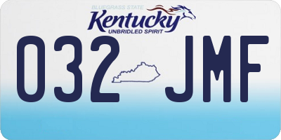 KY license plate 032JMF