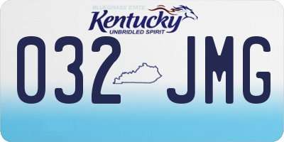 KY license plate 032JMG