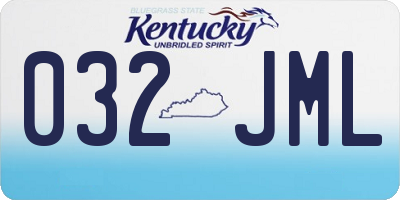 KY license plate 032JML
