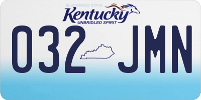 KY license plate 032JMN