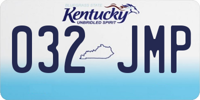KY license plate 032JMP