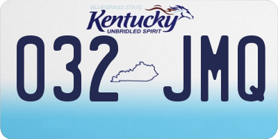 KY license plate 032JMQ