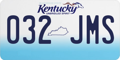 KY license plate 032JMS