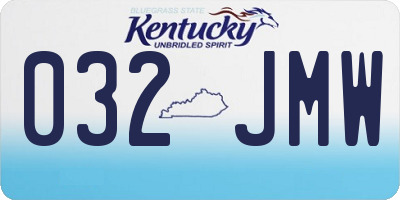 KY license plate 032JMW