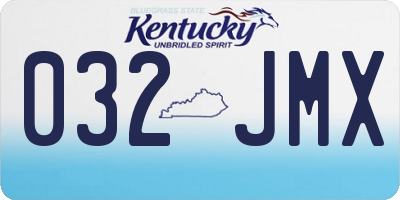 KY license plate 032JMX