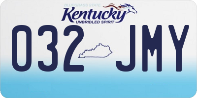 KY license plate 032JMY