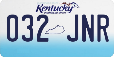 KY license plate 032JNR