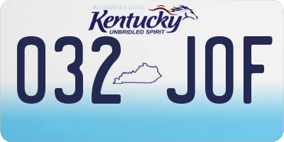 KY license plate 032JOF