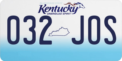 KY license plate 032JOS