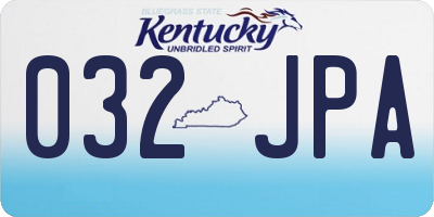 KY license plate 032JPA