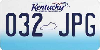 KY license plate 032JPG