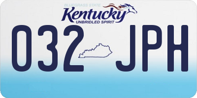 KY license plate 032JPH