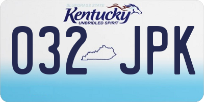 KY license plate 032JPK