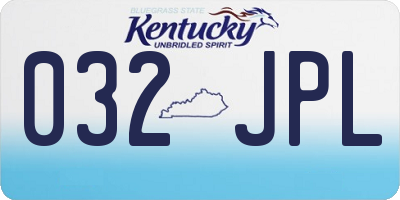 KY license plate 032JPL