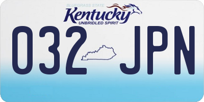 KY license plate 032JPN