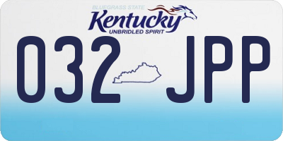 KY license plate 032JPP