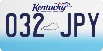 KY license plate 032JPY