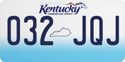 KY license plate 032JQJ