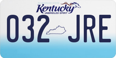 KY license plate 032JRE