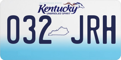KY license plate 032JRH