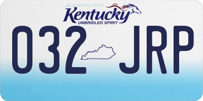 KY license plate 032JRP