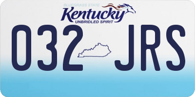 KY license plate 032JRS