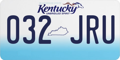 KY license plate 032JRU