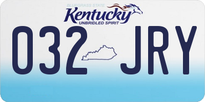 KY license plate 032JRY