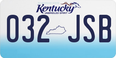 KY license plate 032JSB
