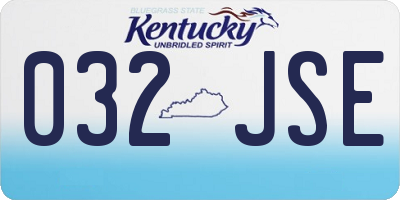 KY license plate 032JSE