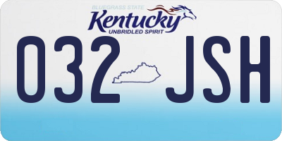 KY license plate 032JSH